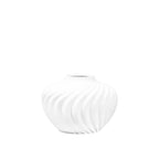 Vase blanc rond chantilly en polyrésine 30x30x22cm AULICA