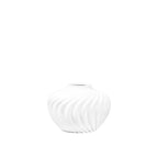 Vase blanc rond chantilly  en polyrésine 34.5x34.5x25.5cm AULICA