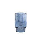 Vase bleu fonce bord doré h.15cm AULICA