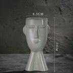 Vase céramique art visage créatif nordique – Vase rétro art moderne Dropshipman