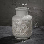 Vase céramique art visage créatif nordique – Vase rétro art moderne Dropshipman