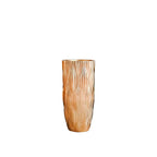 Vase doré strié en polyrésine 36x36x90cm AULICA