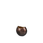 Vase ovale marron 22.5x14.5x18.5 cm AULICA