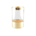 Vase transparent et doré h20cm AULICA