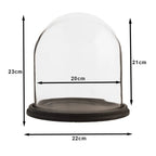 Verbe Ø 23x22 cm Brown Glass Glass Bell en verre Clayre & Eef.