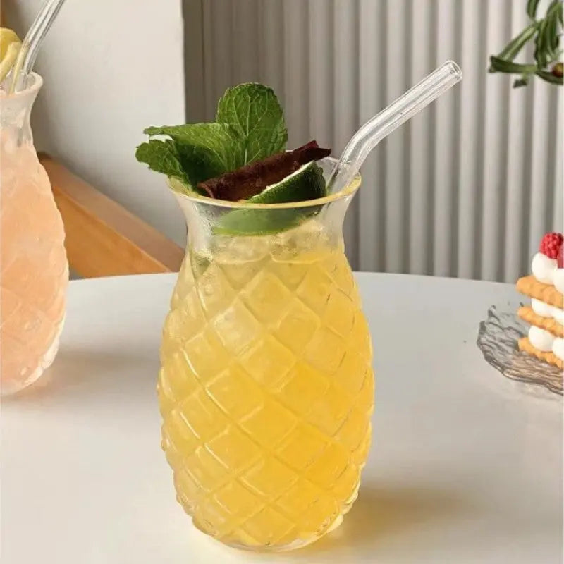 Verre Cocktail en forme d’ananas  – Design artistique soufflé main Dropshipman