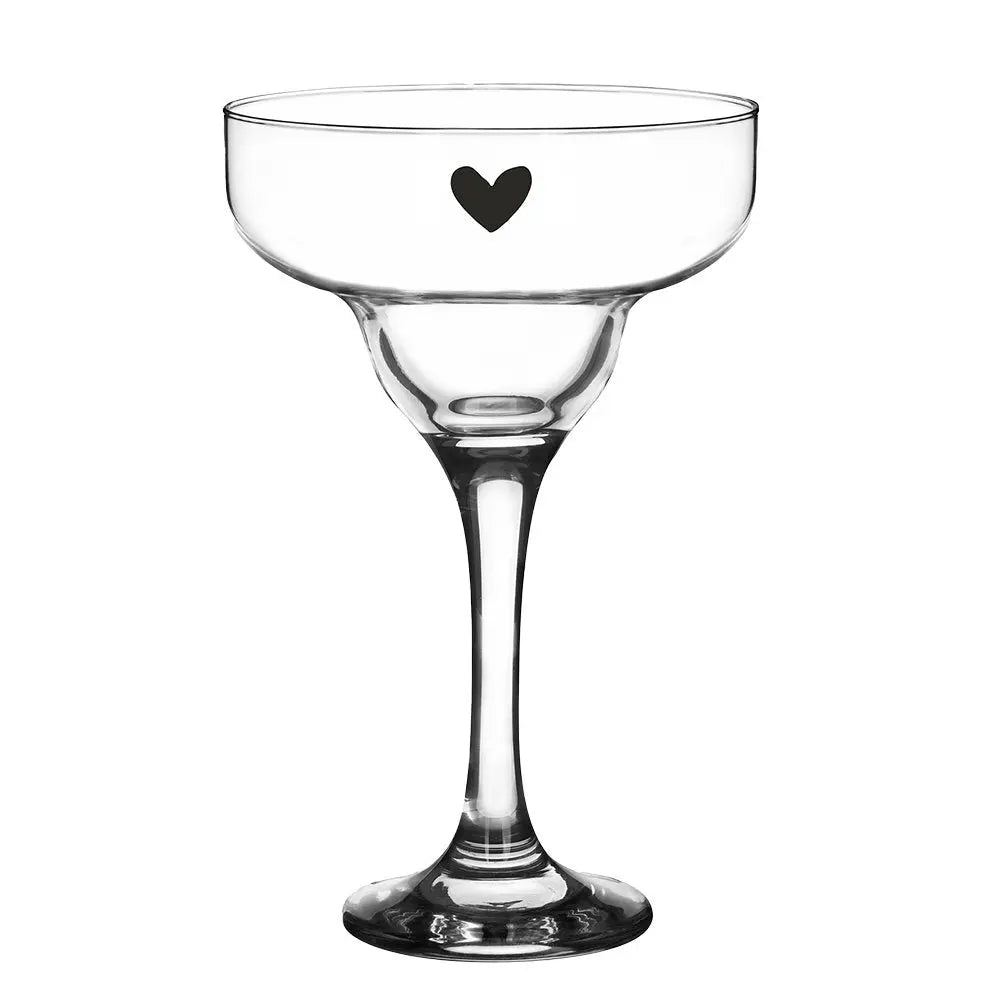 Verre à Martini 200 ml, verre à vin en forme de cœur Clayre & Eef.