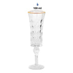 Verre à champagne 100 ml Verre Transparent Clayre & Eef.