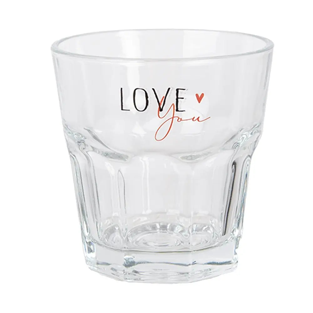 Verre à eau 200 ml Gobelet en verre transparent Clayre & Eef.