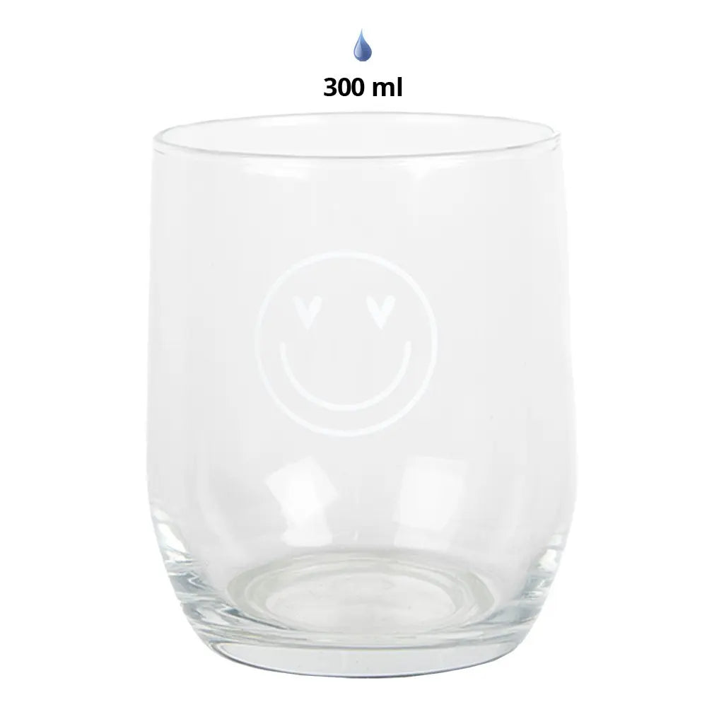 Verre à eau 300 ml Verre Transparent smile Gobelet Clayre & Eef.