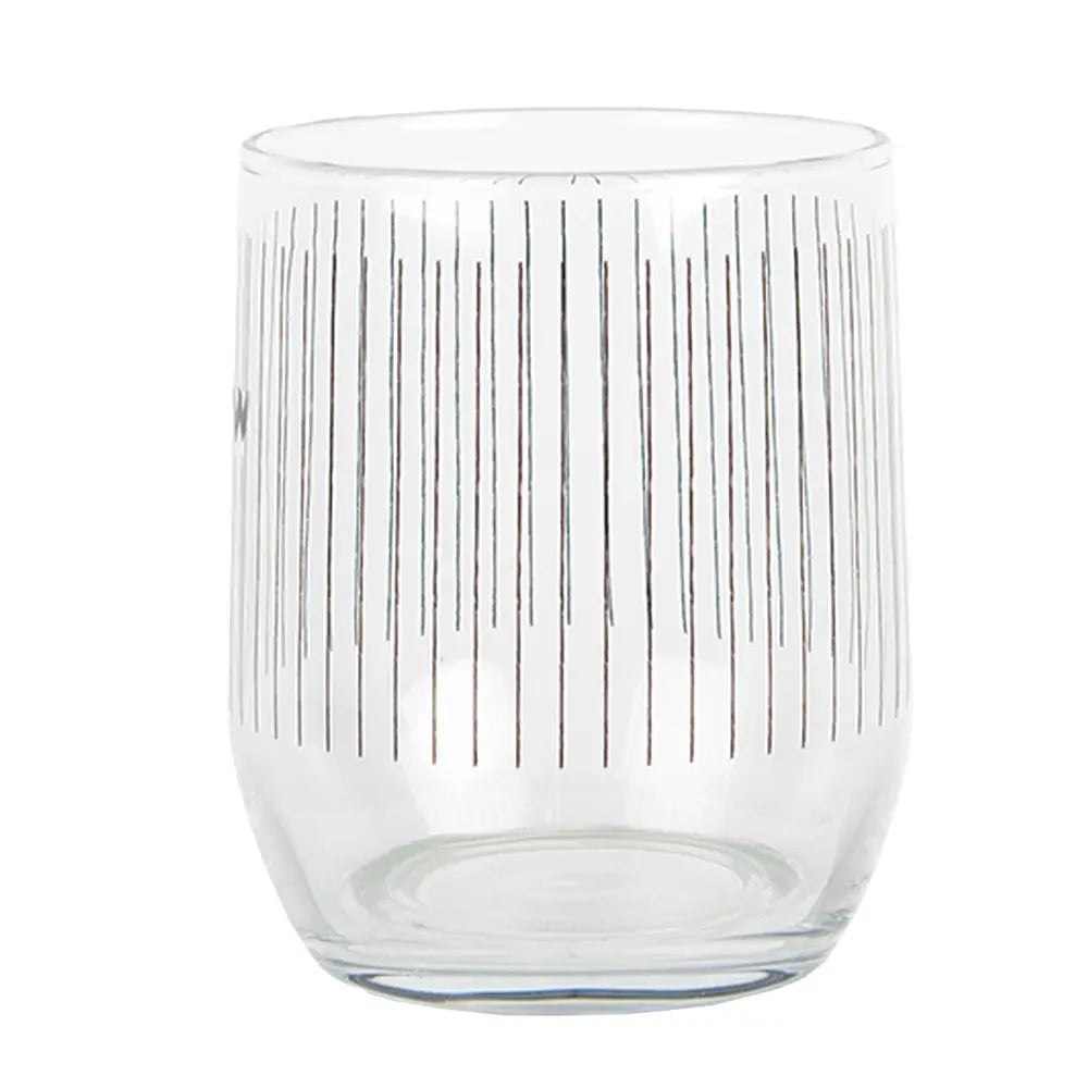 Verre à eau 300 ml en verre transparent avec cœur. Clayre & Eef.