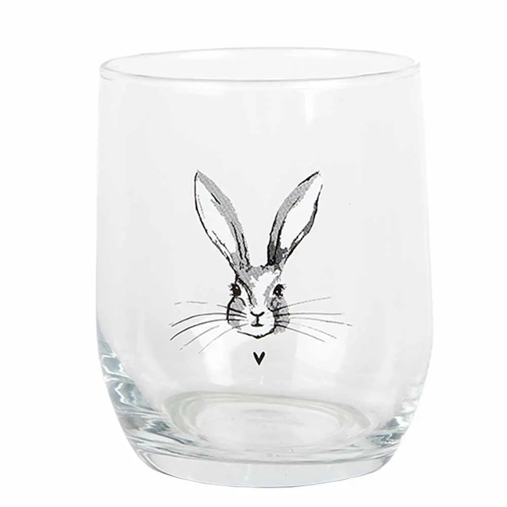 Verre d'eau 300 ml de lapin en verre transparent tasse d'alcool Clayre & Eef.