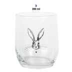 Verre d'eau 300 ml de lapin en verre transparent tasse d'alcool Clayre & Eef.