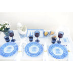 Verres à eau bleu en acrylique - lot de 6 AULICA