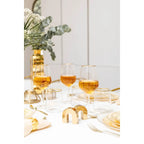 Verres à eau bord doré mat - lot de 6 AULICA