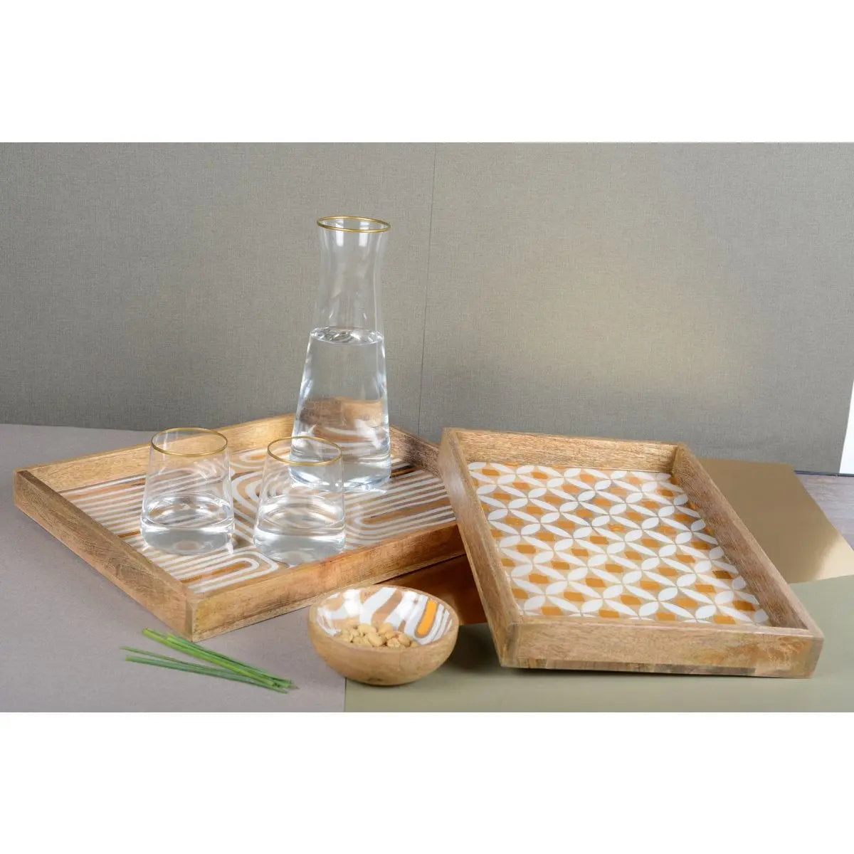 Verres à eau bord doré mat - lot de 6 AULICA