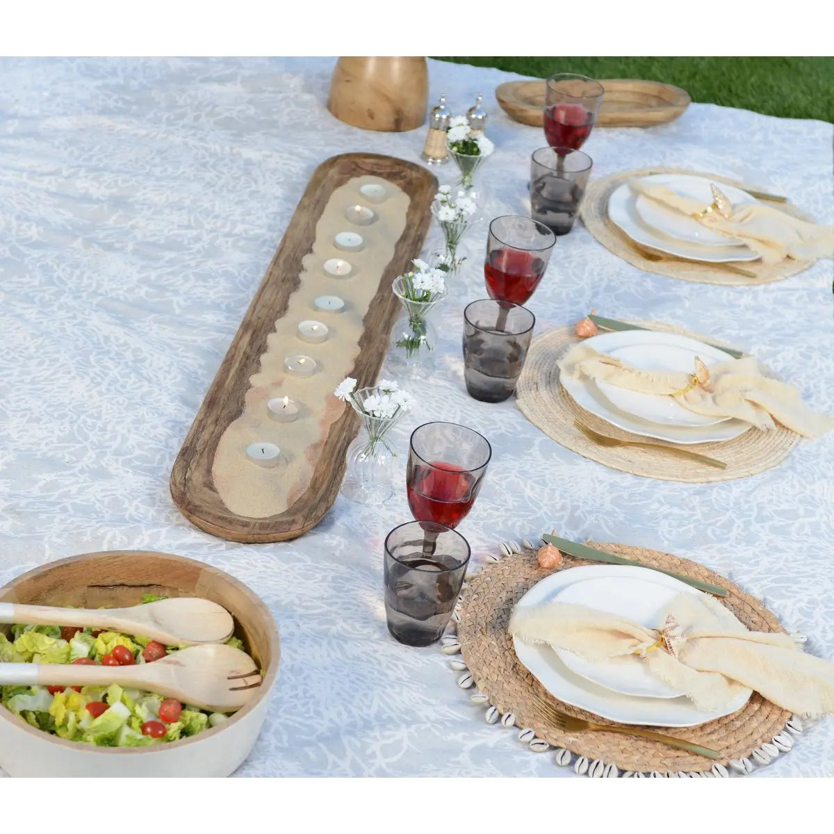 Verres à eau marron en acrylique - lot de 6 AULICA