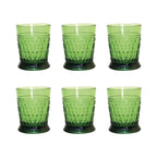 Verres à eau vert en acrylique - lot de 6 AULICA