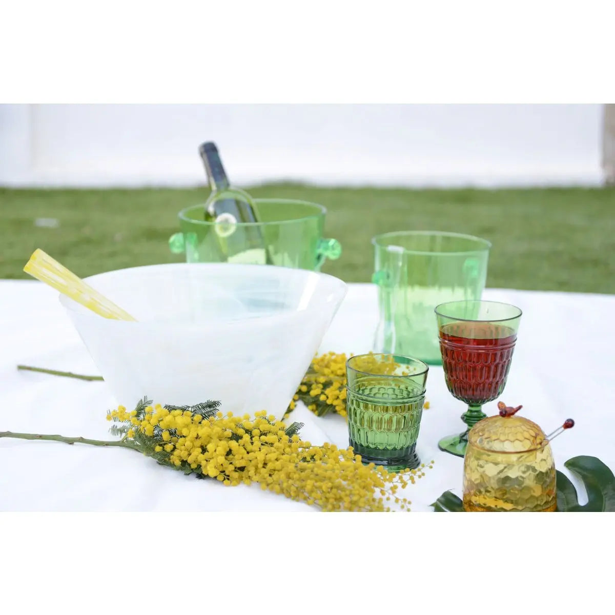 Verres à eau vert en acrylique - lot de 6 AULICA