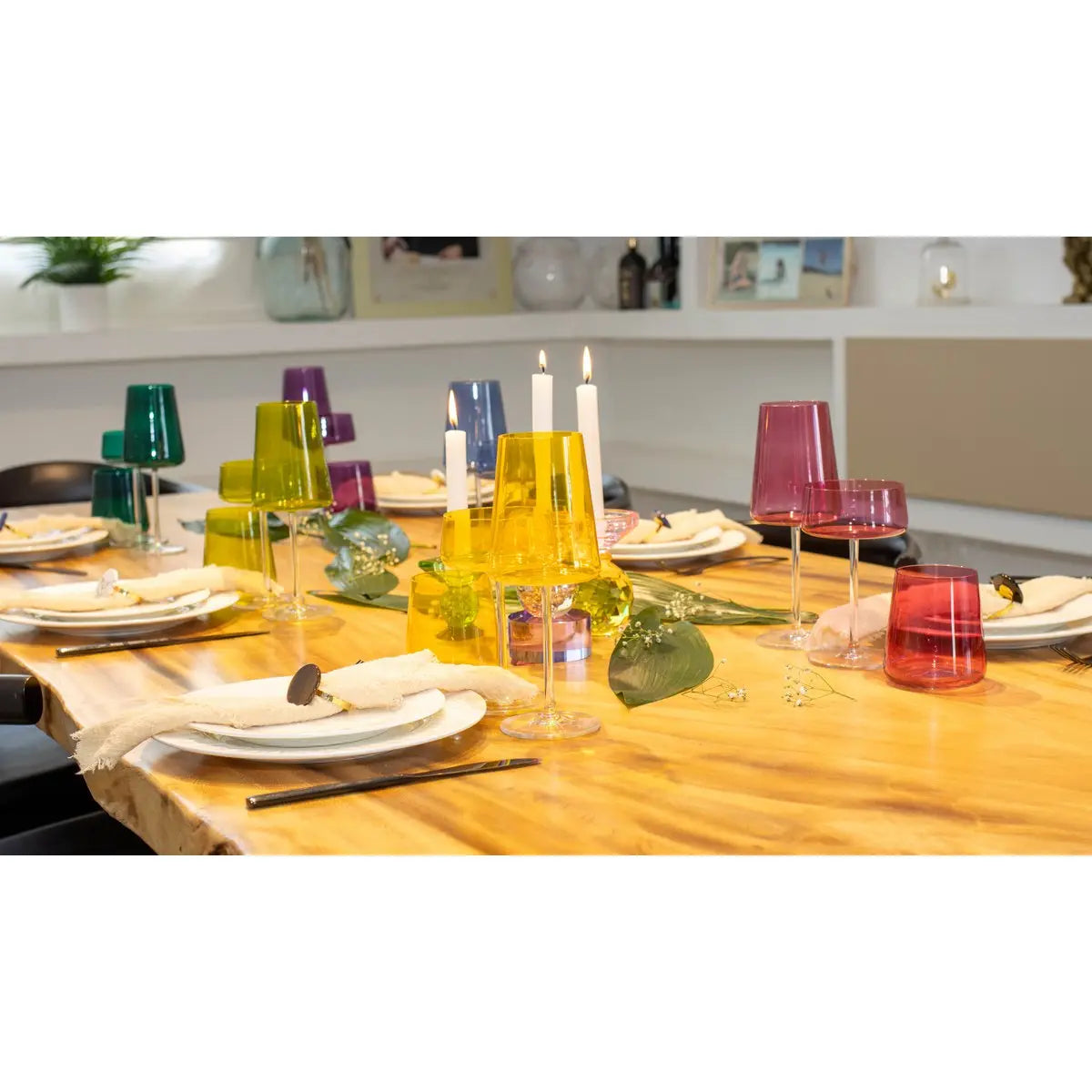 Verres à vin 400ml 6 couleurs - lot de 6 AULICA