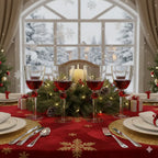 Verres à vin avec pied en diamant rouge - lot de 4 AULICA