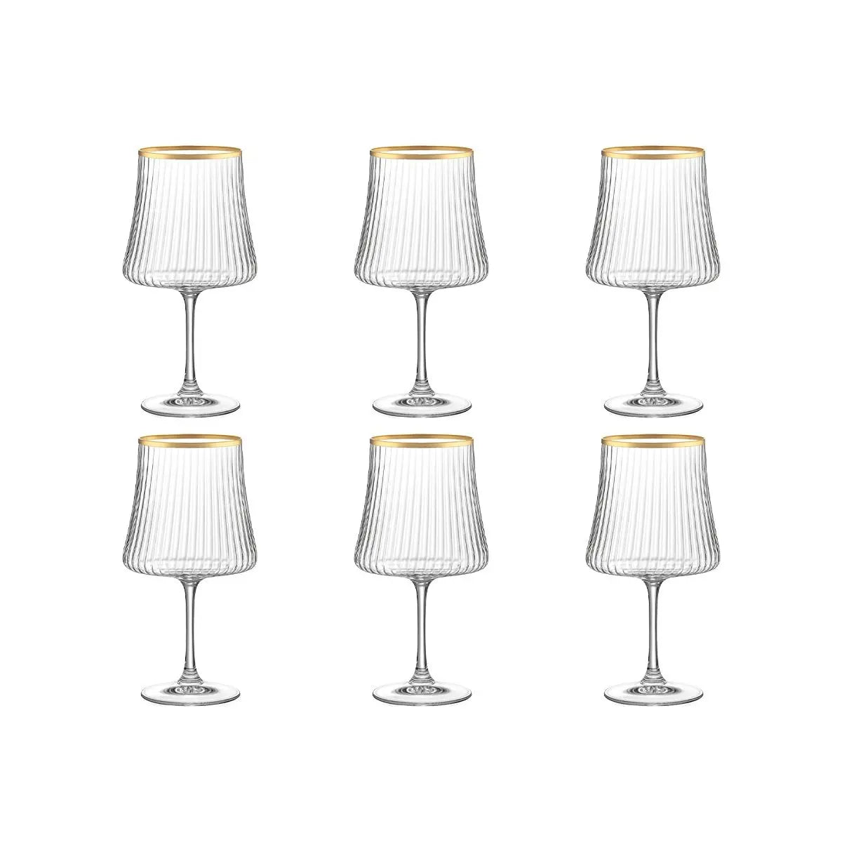 Verres à vin bord doré 360ml - lot de 6 AULICA