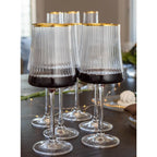 Verres à vin bord doré 360ml - lot de 6 AULICA