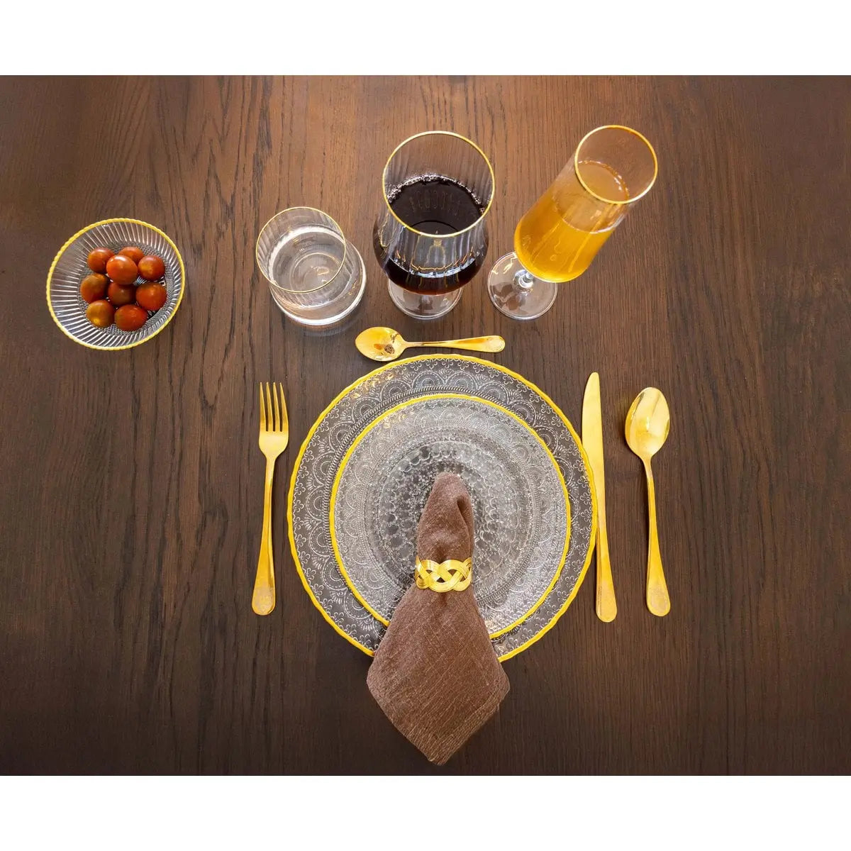 Verres à vin bord doré 360ml - lot de 6 AULICA