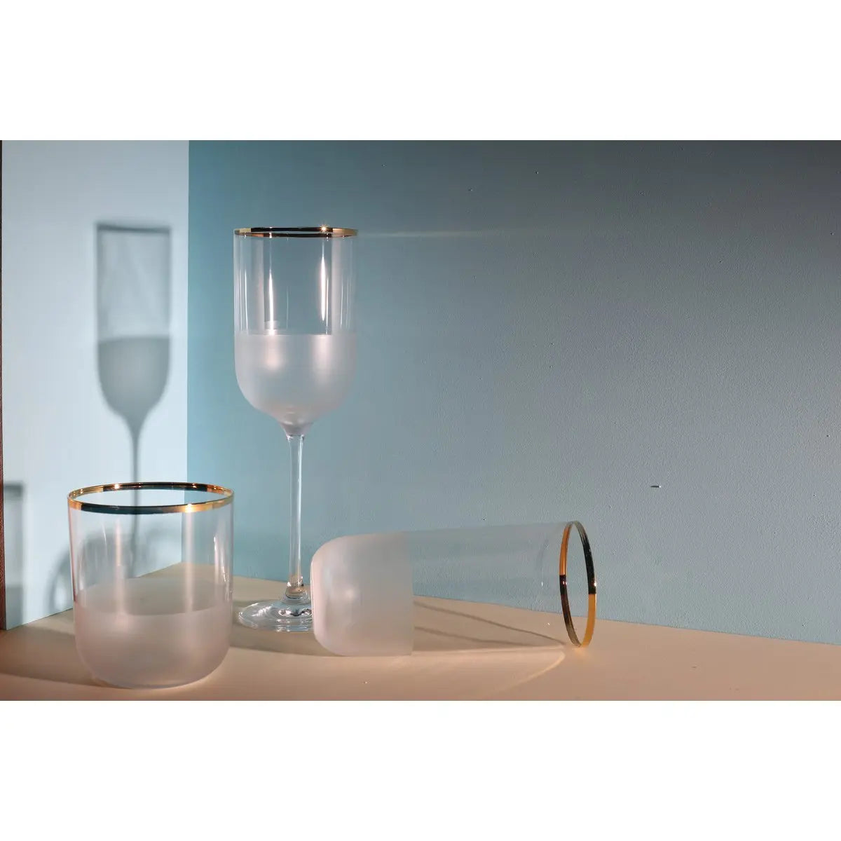 Verres à vin bord doré Nish  - lot de 6 AULICA