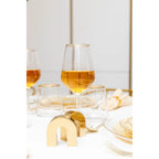 Verres à vin bord doré mat - lot de 6 AULICA