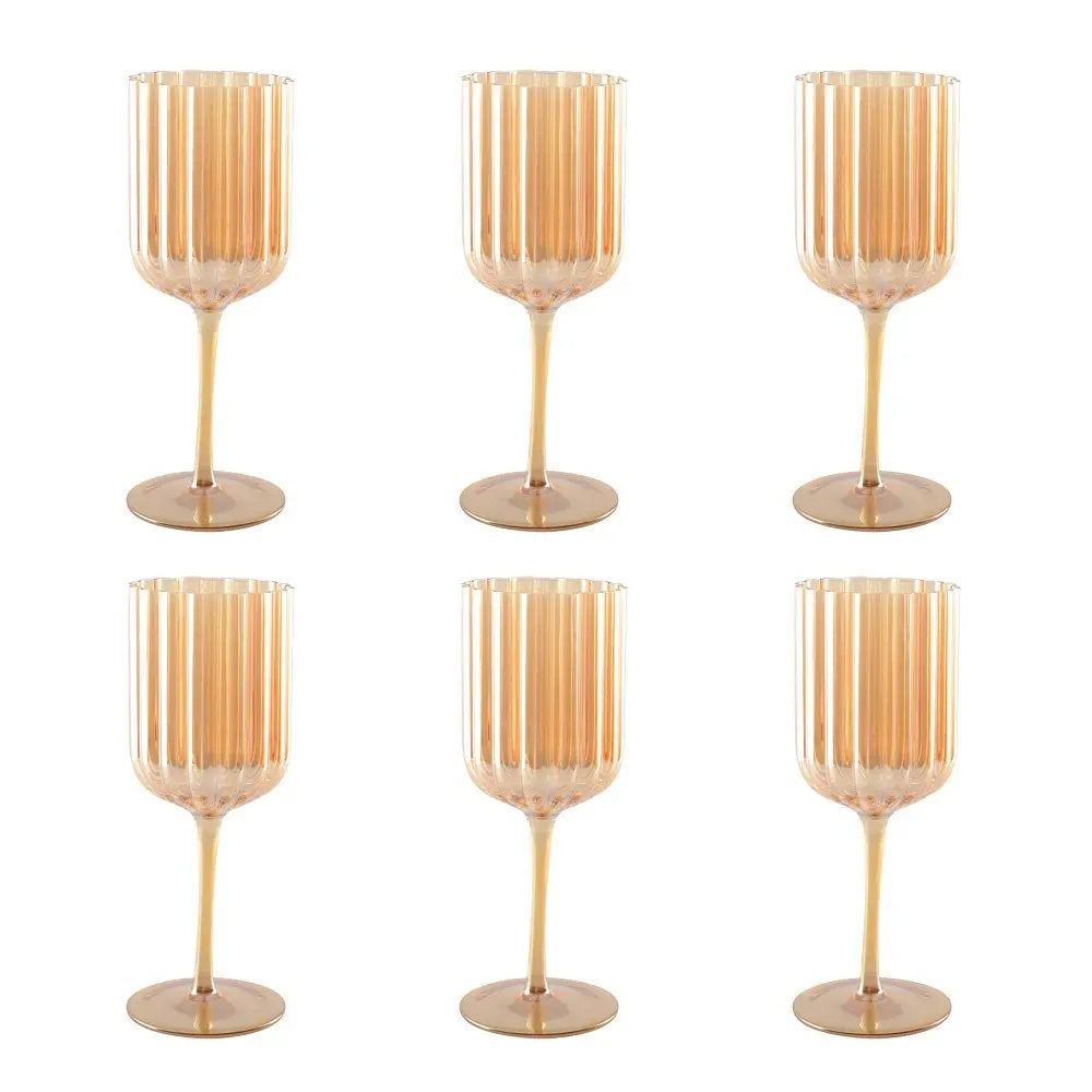 Verres à vin doré - lot de 6 AULICA