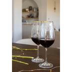 Verres à vin gravé vigne bord doré - lot de 2 AULICA