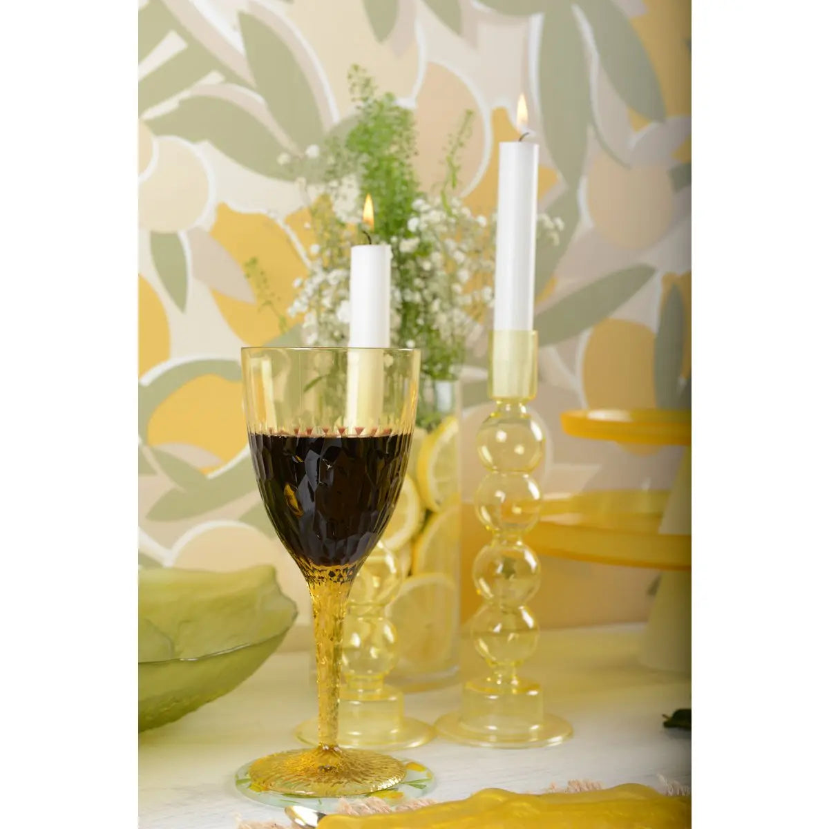 Verres à vin jaune acrylique - lot de 6 AULICA