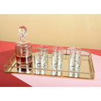 Verres à whisky fil noir et doré - lot de 6 AULICA