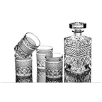 Whiskey Decanter With Glasses & Chilling Stones Gift Set ROCKS Whiskey Chilling Stones