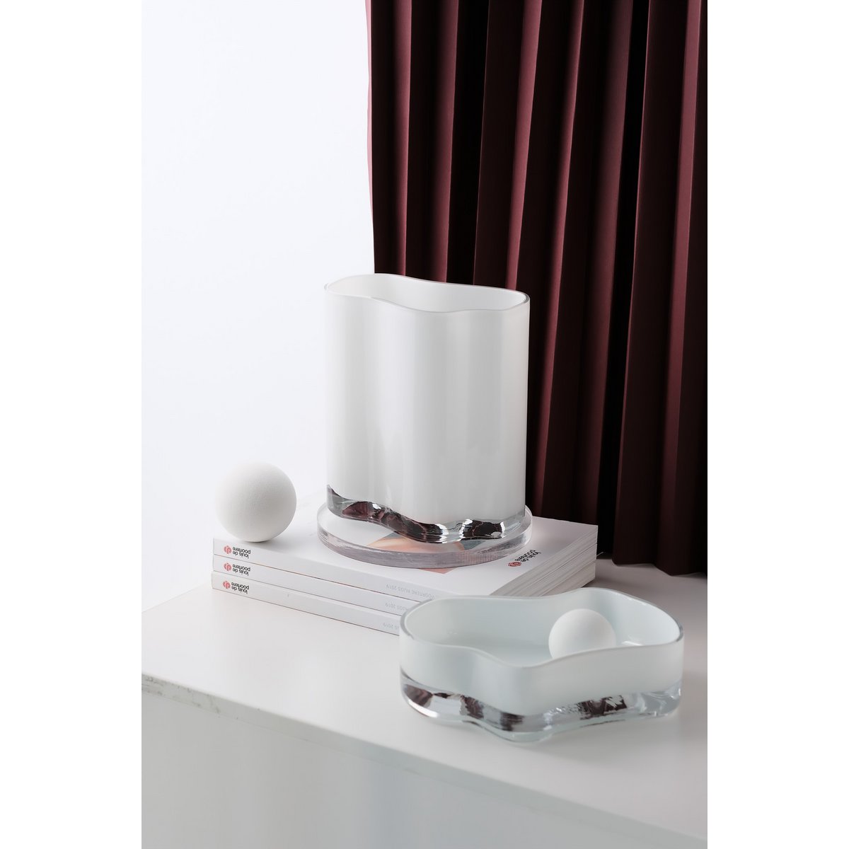 Nouveau bol, assiette au design moderne, inspiré de CORAL et Aalto, COR06WH