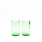 VERRE DE TRANSPORT VERT 300 ml Trinkglas 2er Set - RECYCLAGE