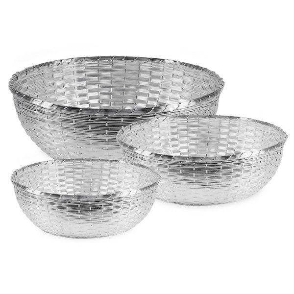 EDZARD panier panier décoratif Basso, argenté, résistant au ternissement, diamètre 26 cm