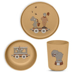 Service de table en bioplastique (PLA) Milas, paquet de 3
