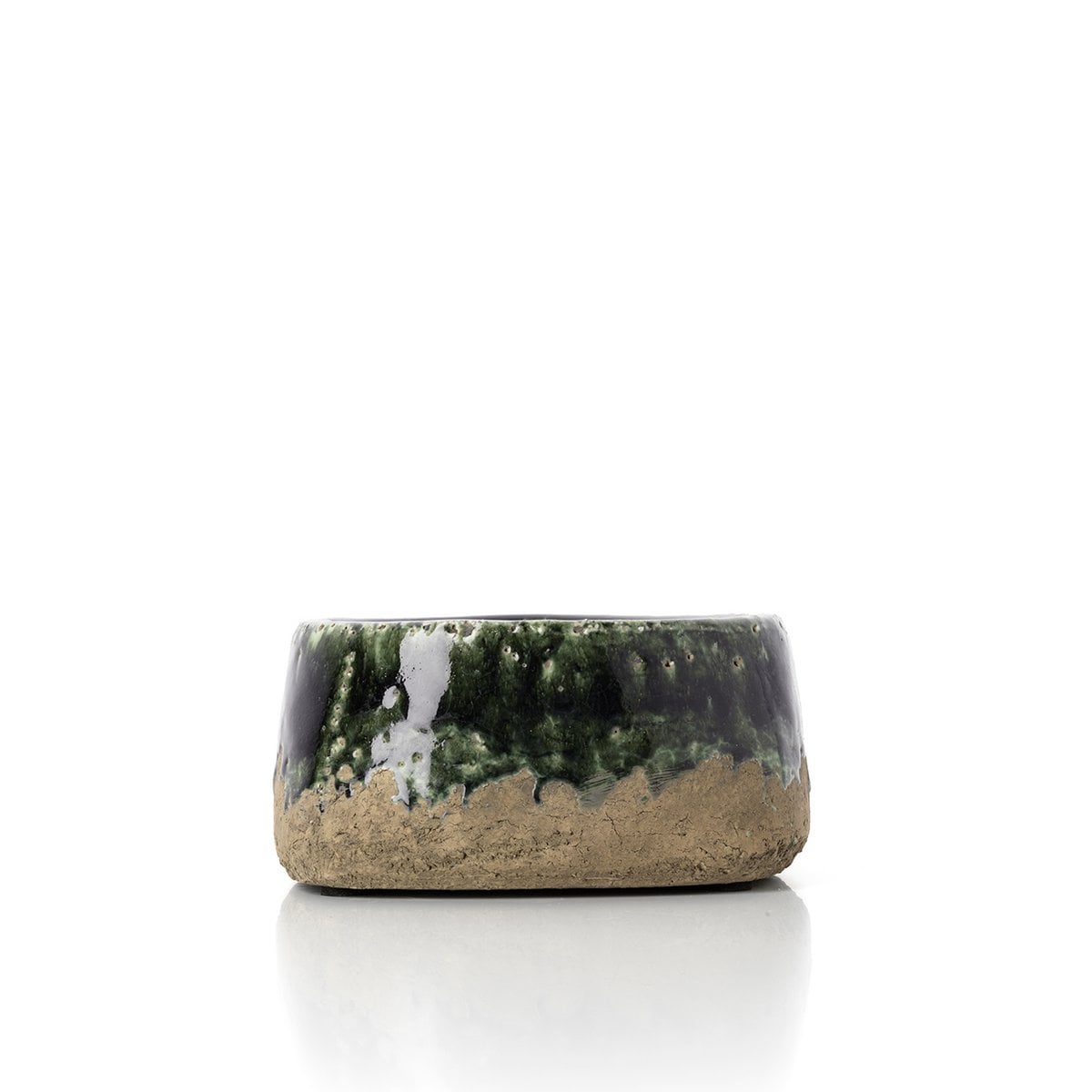 Pot de fleurs The Moss Bowl - Vert béton - Faible