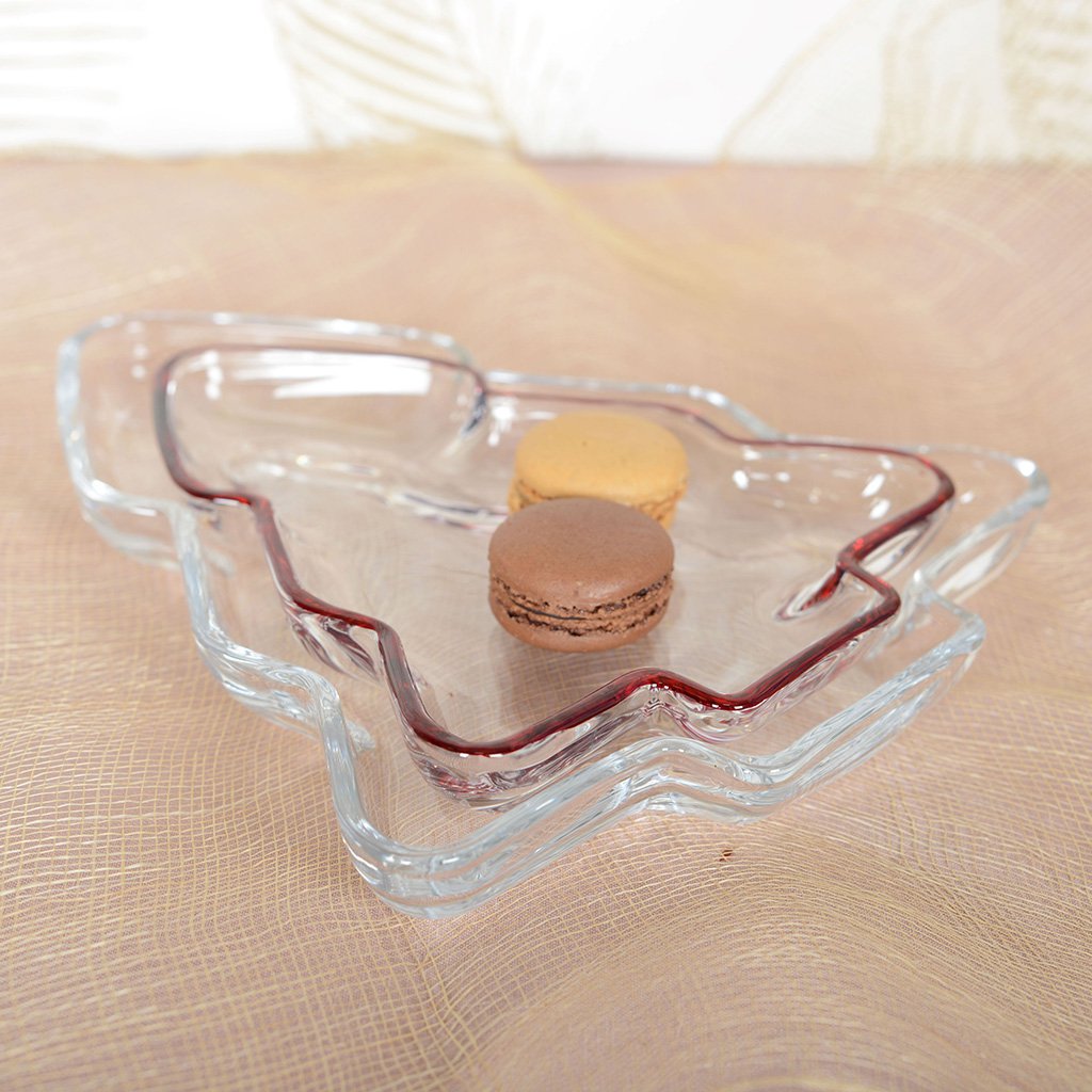 Coupelle sapin en verre 25x22x2.5cm