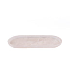 L'Assiette Ovale en Résine - Rose Blanc