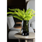 Art de la Table Grand vase cylindrique en verre de 9 mm d'épaisseur, de forme irrégulière, comme du bois noir. ABU40GR Zistyhome art de la table