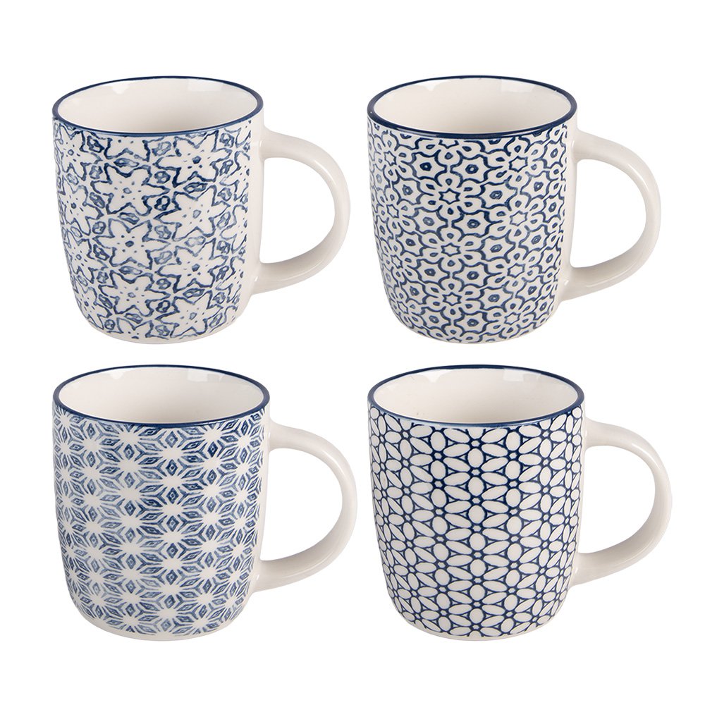 Mug Lot de 4 300 ml Porcelaine Blanche