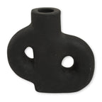 Vase noir petit vase décoratif moulé à la main en argile pour fleurs séchées ou fraîches LEMBAH