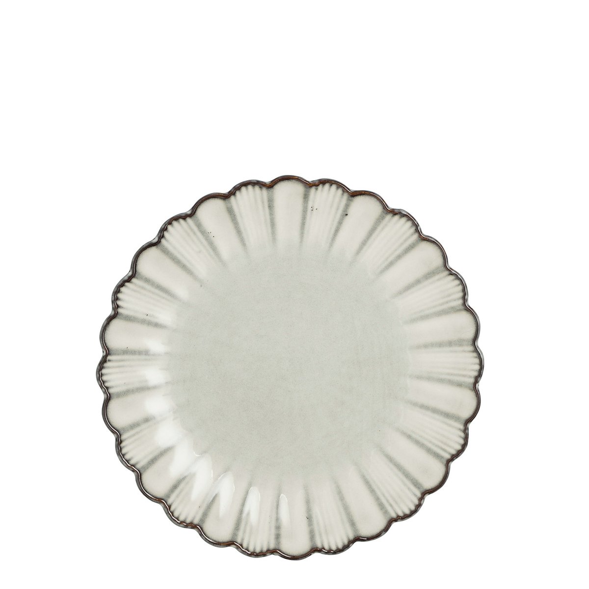 Assiette petit déjeuner Corfou Gris