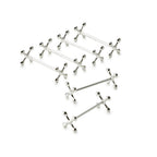 EDZARD Lot de 6 porte-couteaux repose-couteaux croix, noble argenté, protégé contre la ternissure, longueur 7 cm