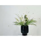 Modern glass vase with an iconic design, ink blue, ZADAR 25IB, 9 mm luxury glass