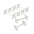 EDZARD Lot de 6 porte-couteaux repose-couteaux croix, noble argenté, protégé contre la ternissure, longueur 7 cm