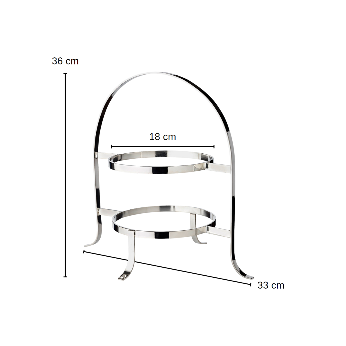 Présentoir à gâteaux Sina pour 2 assiettes H 33 cm